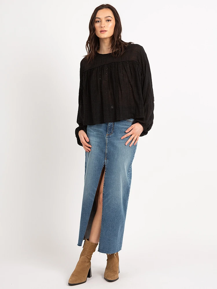 irina eyelet batwing blouse