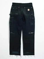 carhartt double knee jean with repairs and sashiko