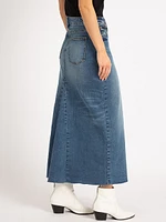 denim maxi skirt