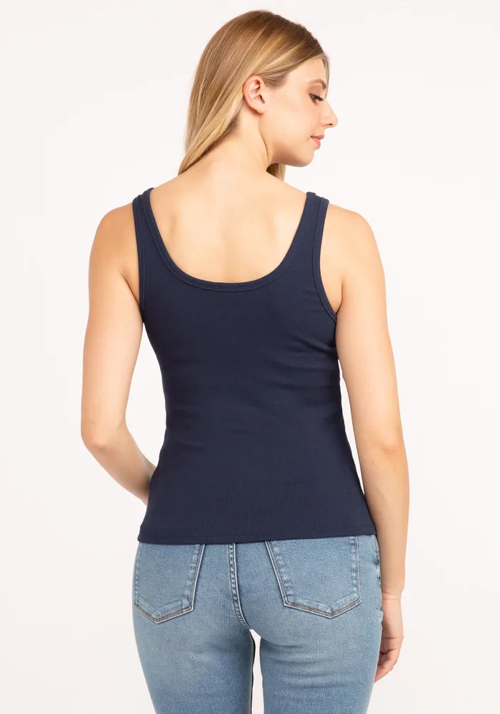 che core double scoop neck tank top