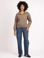 tatum 1/4 zip mock neck sweatshirt