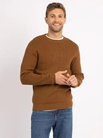 austin waffle stitch crewneck