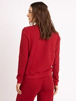 analise crew neck lounge top