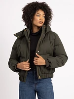 alyeska short puffer jacket