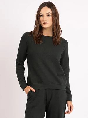 analise crew neck lounge top