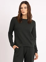 analise crew neck lounge top