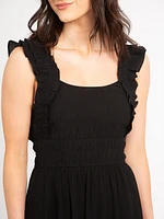 gretchen tiered ruffled strap maxi