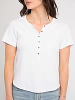 kim short sleeve henley