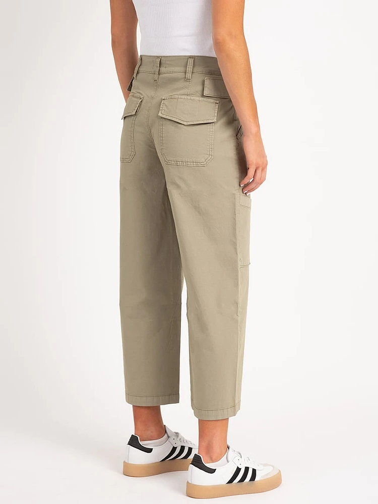 buffy high rise utility crop olive