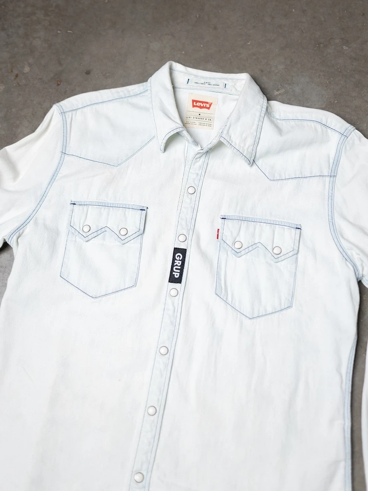 levi's sawtooth denim shirt with sashiko