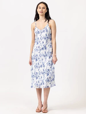 floral chiffon slip dress