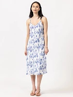 floral chiffon slip dress