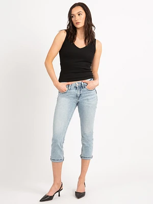 britt low rise capri jeans