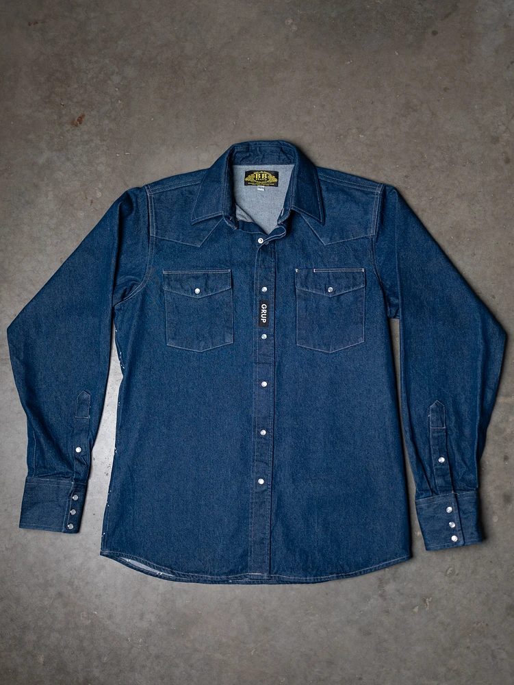 BB brand deadstock denim work shirt