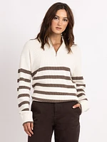 mauren 1/4 zip mock neck sweater