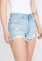 501 original light wash shorts