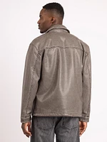 jason washed faux leather jacket