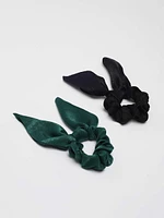 2 pack satin scrunchies