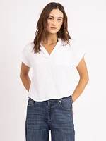 jaden johnny collar gauze shirt