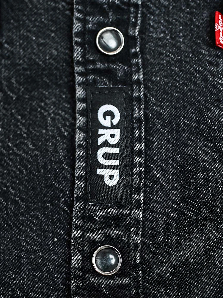 levi's pearl snap denim shirt