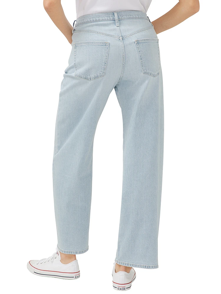 Be Easy Straight Leg Drawstring Jeans