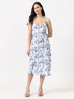 floral chiffon slip dress