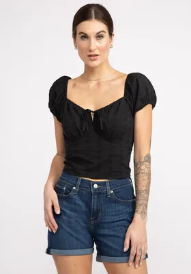 viola eyelet corset top