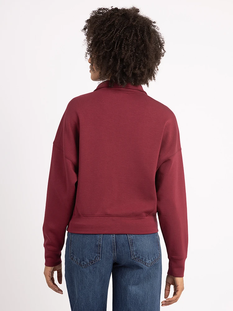 mailyn 1/2 zip mock neck sweatshirt