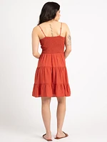 vivienne twist front tiered dress