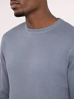 austin waffle stitch crewneck