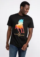 yellowstone horse scene graphic t-shirt