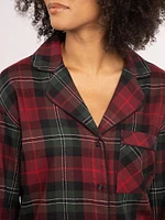 emelie flannel lounge top