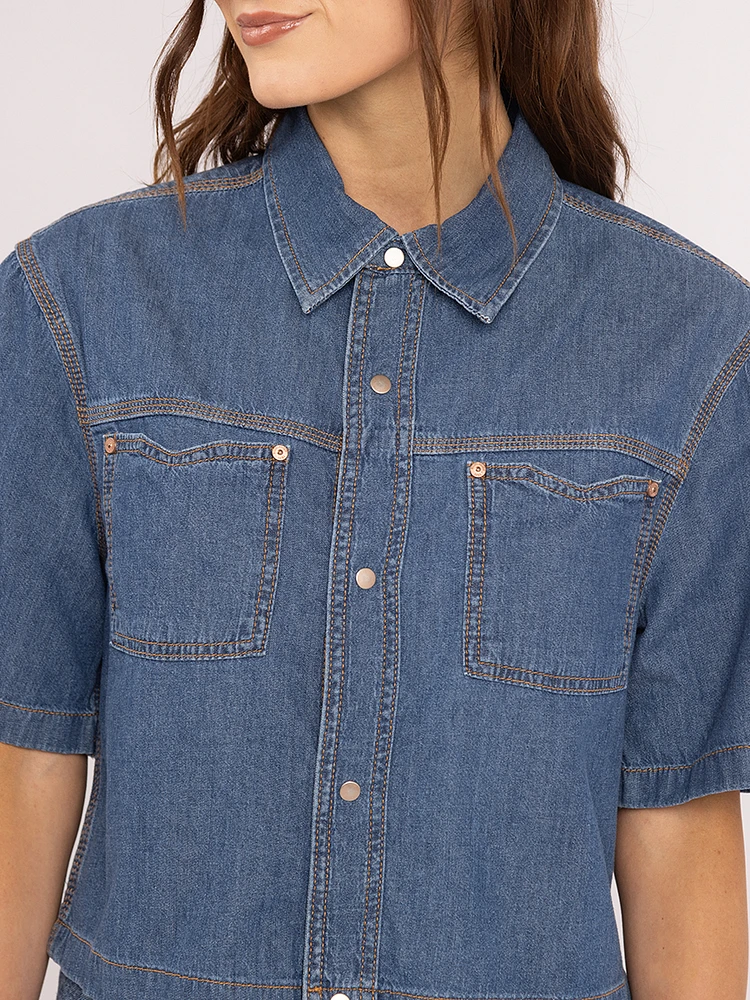 loretta denim shirt