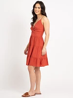 vivienne twist front tiered dress