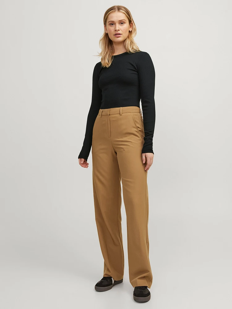 freya crewneck ribbed long sleeve top