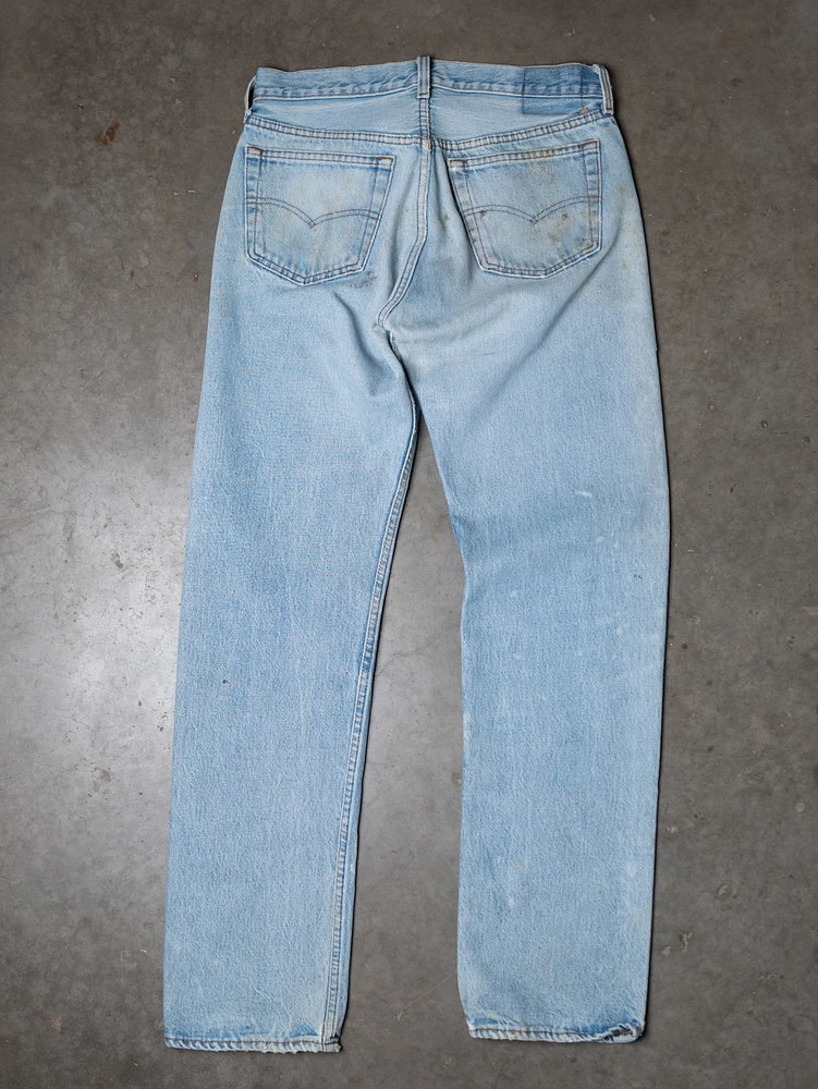 levi's 501 jean with repairs circa early 80s