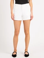 high rise chino midi short