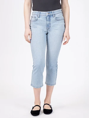 mid-rise slim capri light authentic