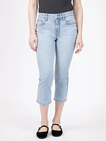 mid-rise slim capri light authentic
