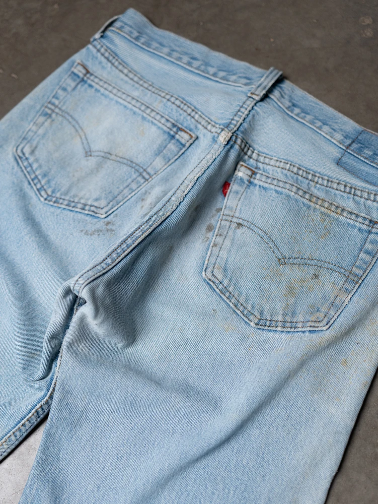 levi's 501 jean with repairs circa early 80s