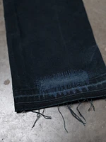 carhartt double knee jean with repairs and sashiko