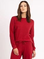 analise crew neck lounge top