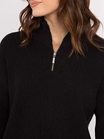 mauren 1/4 zip mock neck sweater