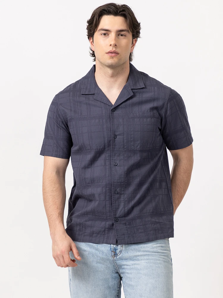 louis plaid textured 1 pkt shirt
