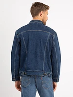 luke dark authentic denim trucker jacket