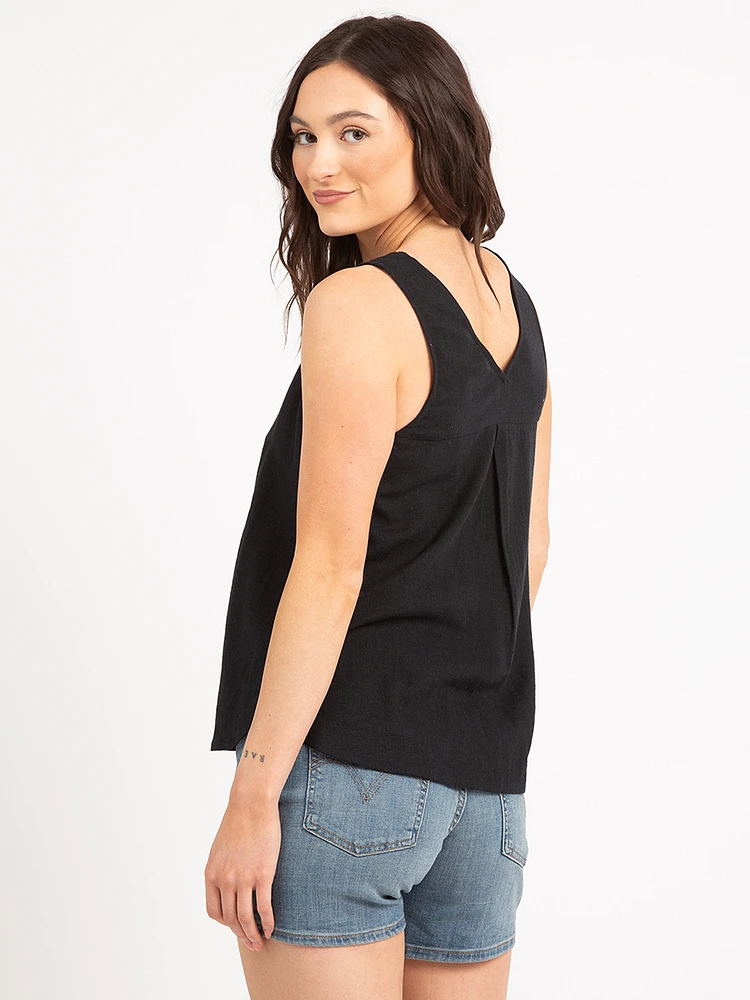 maisie double v neck tank top