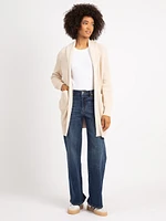 theresa shawl collar open cardigan