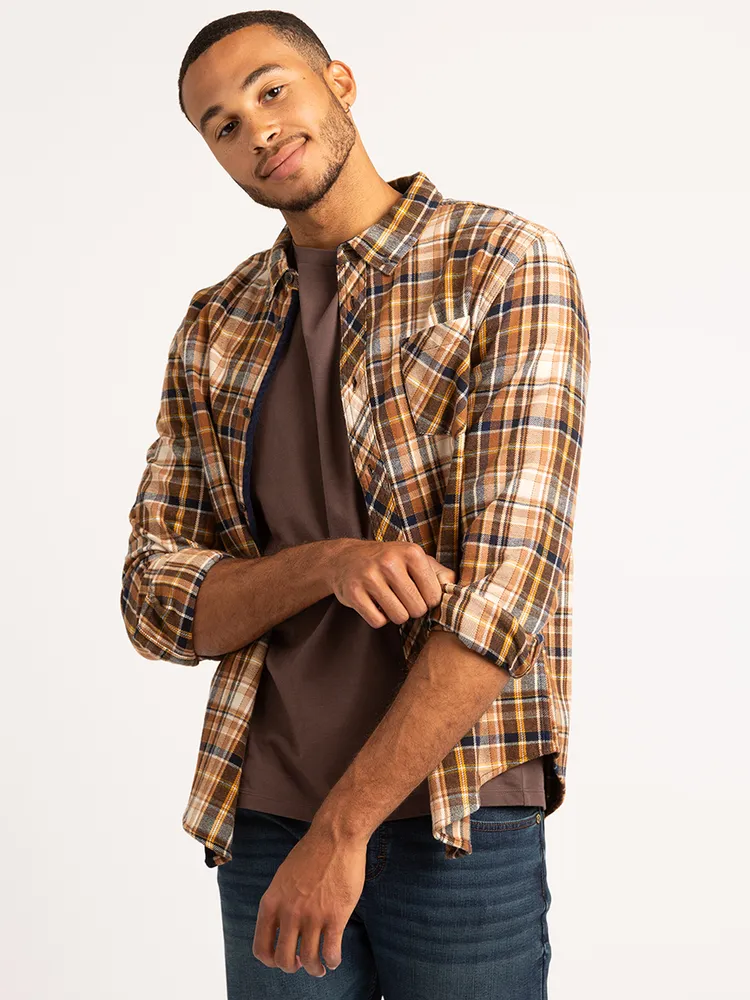 eli flannel button-up shirt