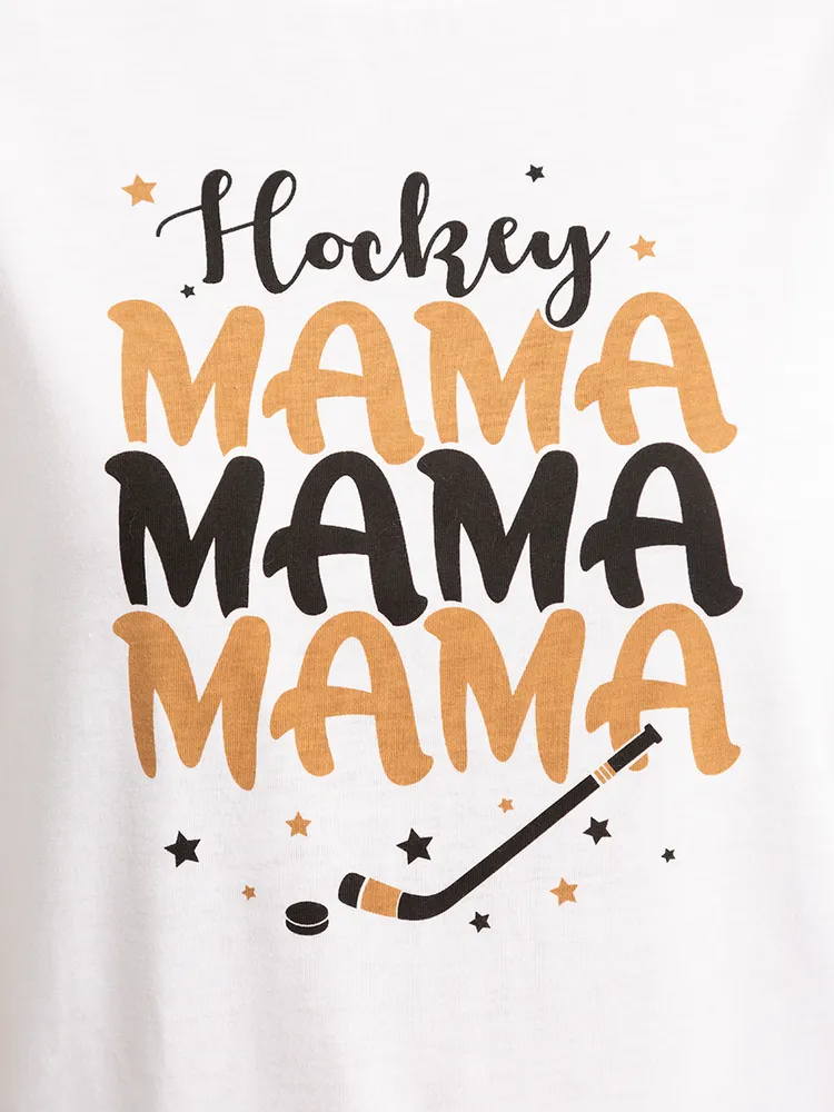 hockey mama graphic t-shirt