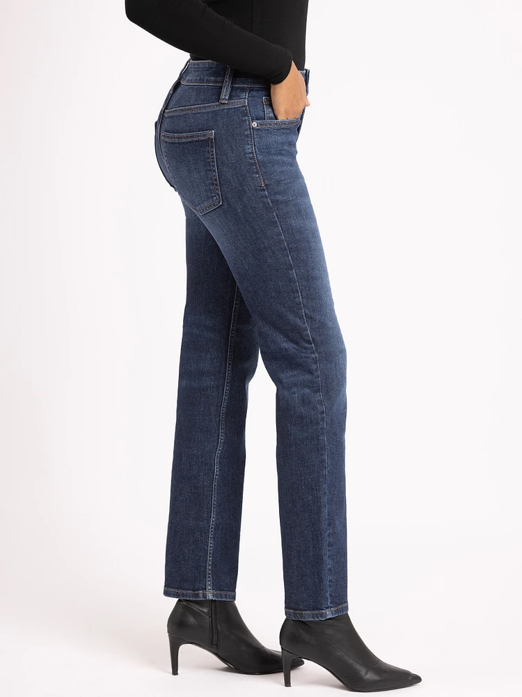 tegan straight leg jean dark authentic